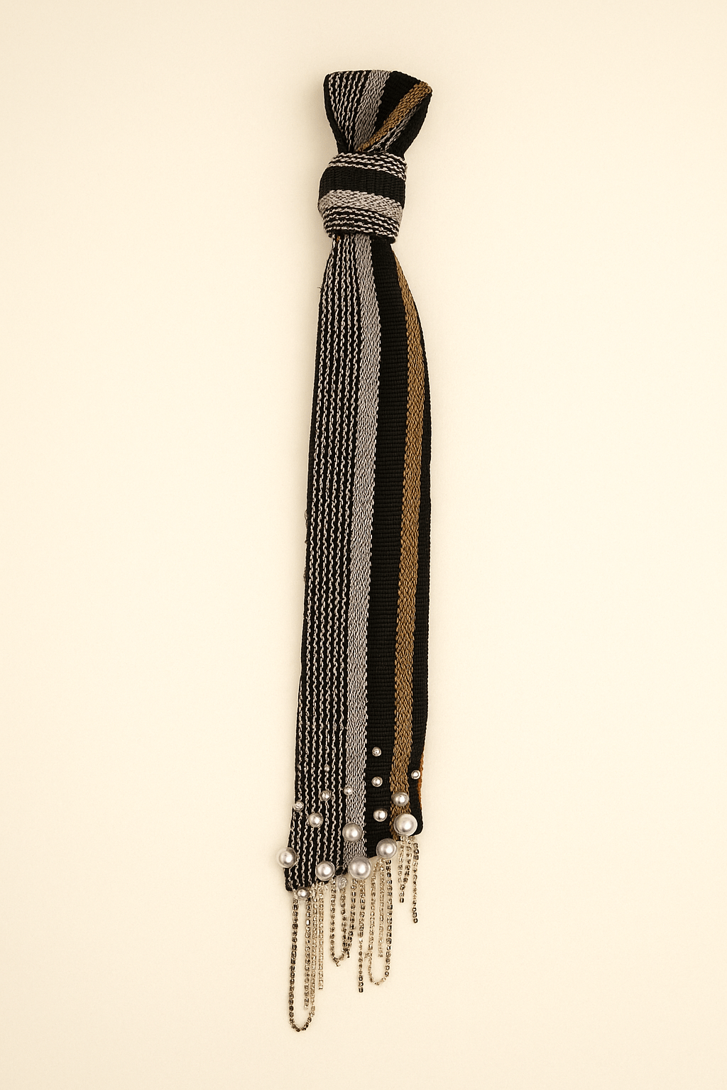 Embellished Aso Oke tie, image 1