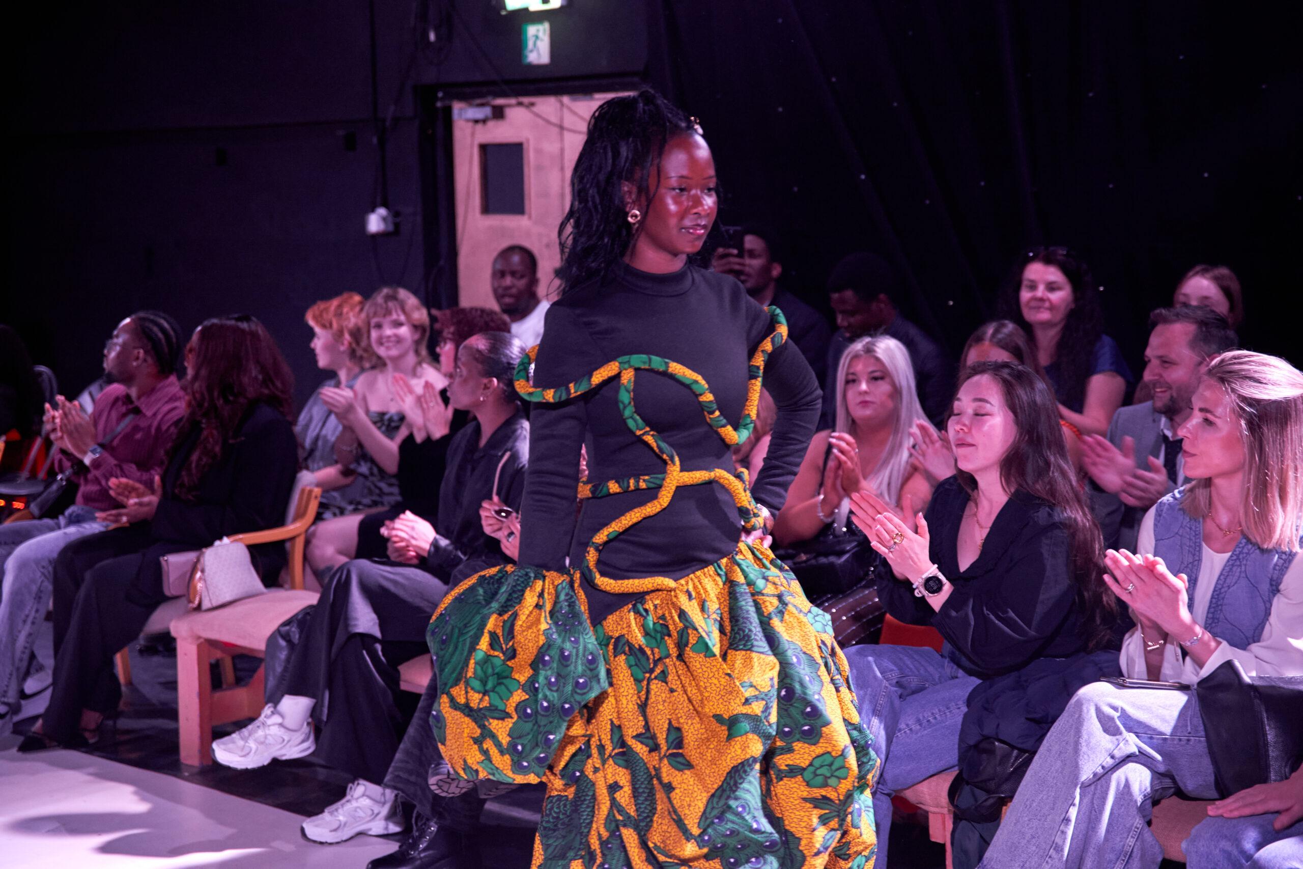 A Toraflare piece styled on the runway